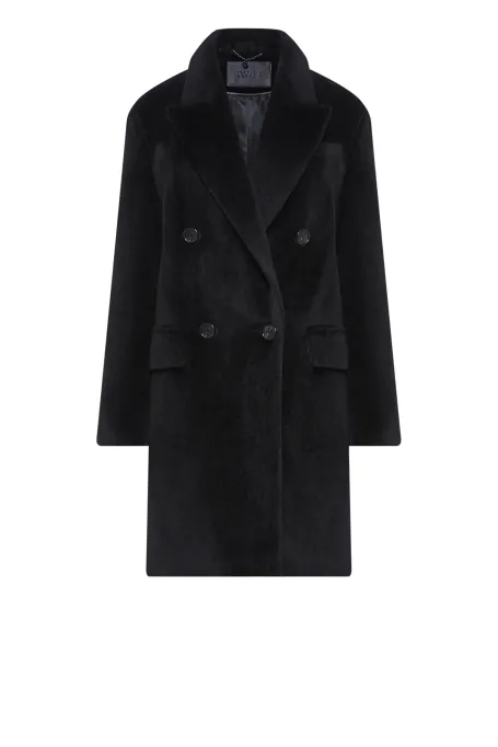 Czarna kurtka z baby suri alpaką Czarna kurtka z baby suri alpaką