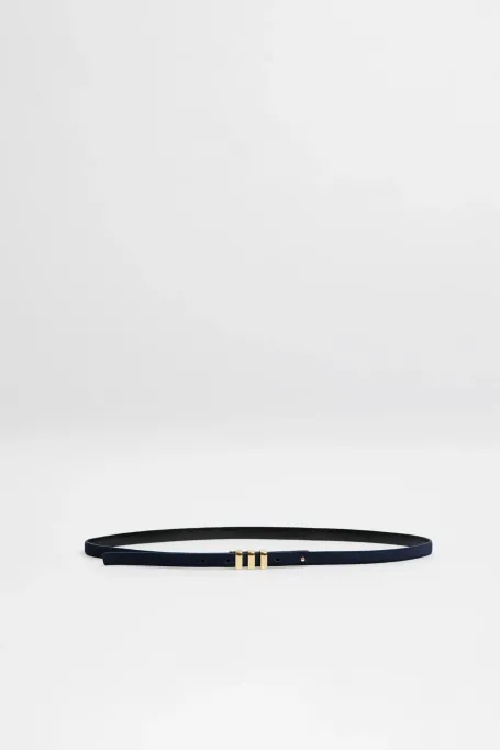 Granatowy pasek ze skóry naturalnej damski - Patrizia Aryton