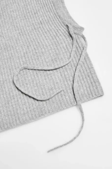 Kaszmirowy komin balaclava szary