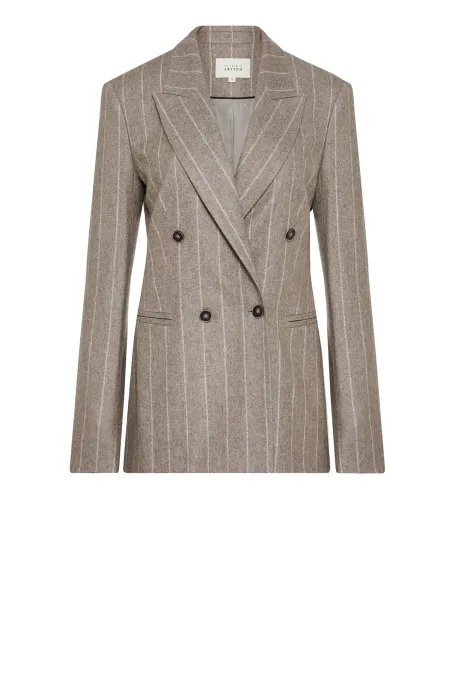 Żakiet w paski z domieszką kaszmiru deseń