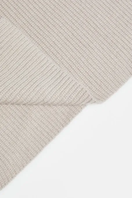 Ocieplacz na szyję z golfem z domieszką kaszmiru beż