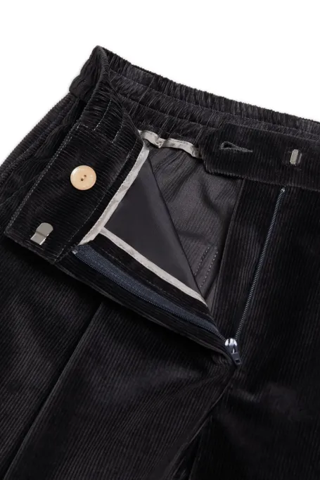 Luźne spodnie sztruksowe szary