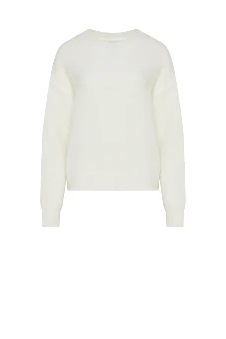 Bluzka z wełny merynosowej biały
