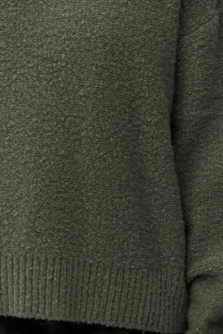 Sweter z wełny merynosowej zielony