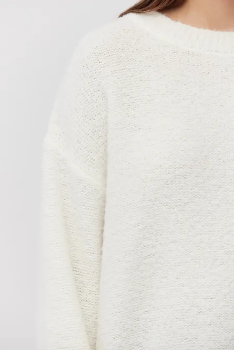 Sweter z wełny merynosowej damski - Patrizia Aryton
