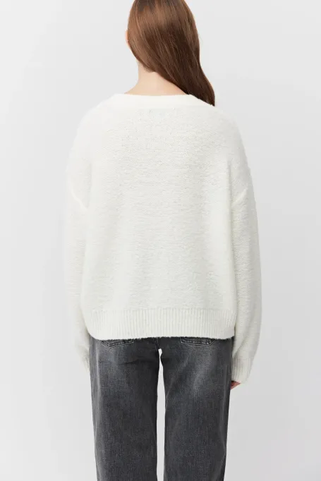 Sweter z wełny merynosowej damski - Patrizia Aryton