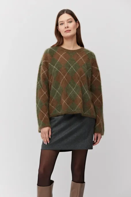 Sweter z kaszmiru zielony