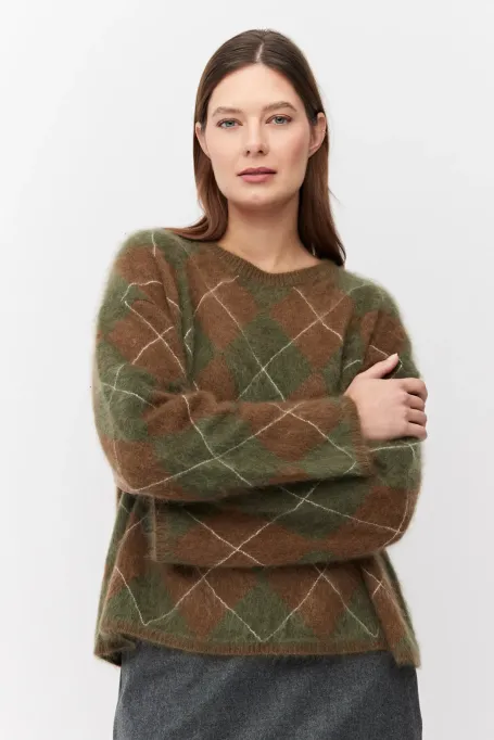 Sweter z kaszmiru zielony