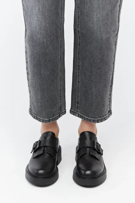 Czarne monk shoes damskie - Patrizia Aryton Czarne monk shoes damskie - Patrizia Aryton