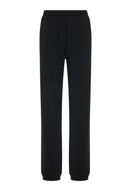 Spodnie z wełny merynosowej czarny