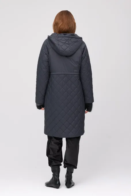 Szara kurtka z wełną wielbładzią damska - Patrizia Aryton Szara kurtka z wełną wielbładzią damska - Patrizia Aryton