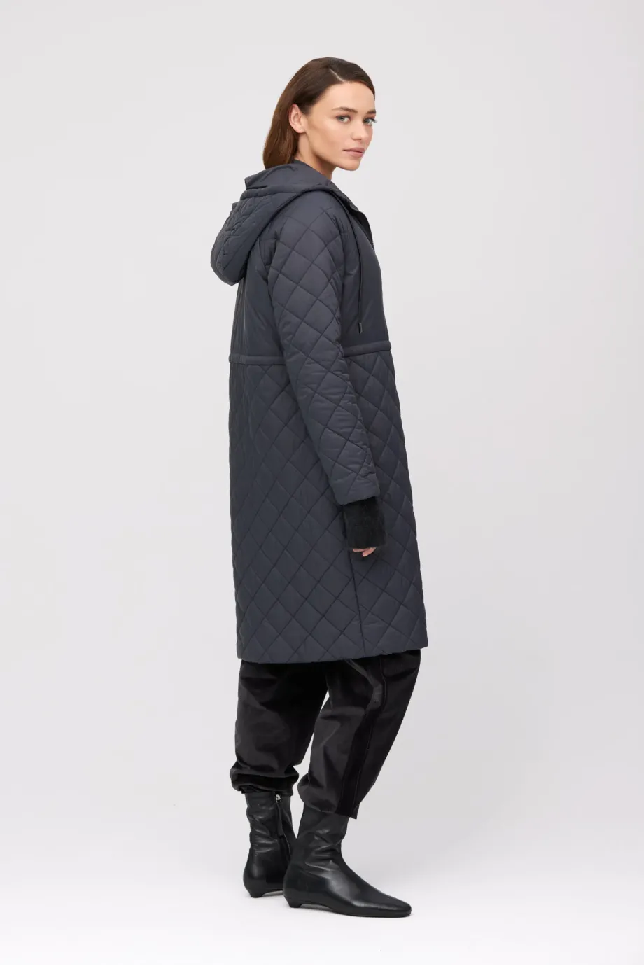 Szara kurtka z wełną wielbładzią damska - Patrizia Aryton Szara kurtka z wełną wielbładzią damska - Patrizia Aryton