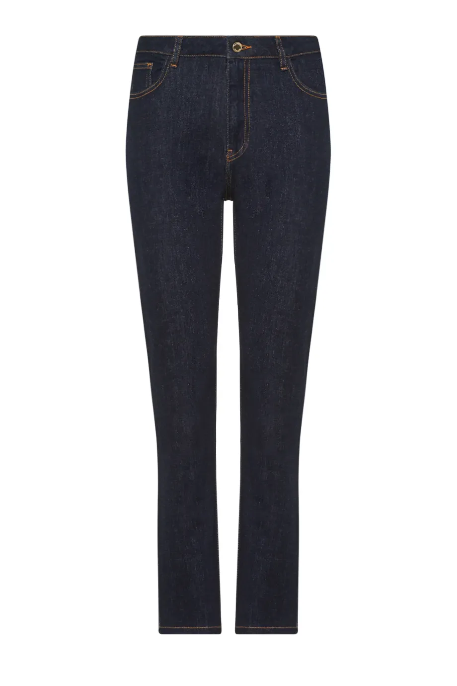 Granatowe jeansy o prostym kroju damskie - Patrizia Aryton Granatowe jeansy o prostym kroju damskie - Patrizia Aryton