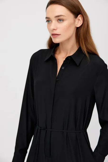 Czarny kombinezon z jedwabiu