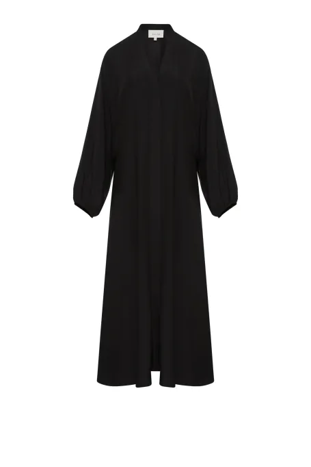 Czarna sukienka z jedwabiu