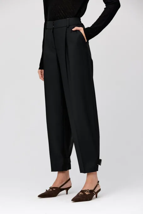 Spodnie z zapięciem na kostce damskie - Patrizia Aryton