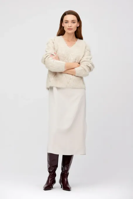 Sweter z wełną alpaki