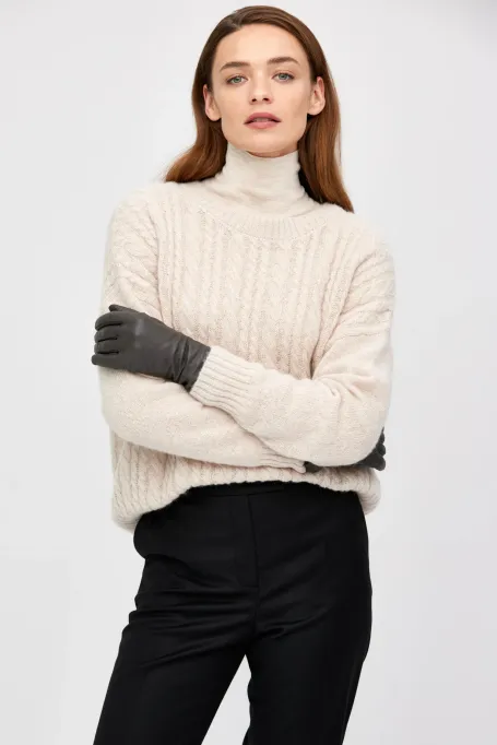 Sweter z wełny merynosowej i moheru