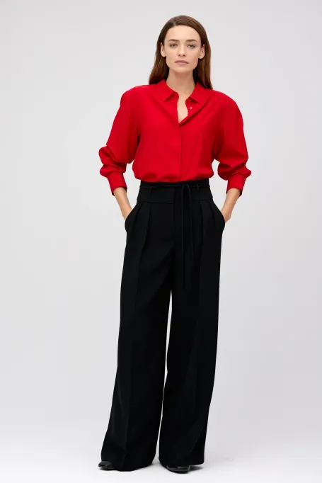 Koszula z jedwabiu czerwony