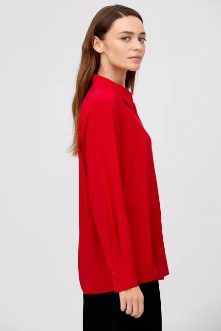 Koszula z jedwabiu czerwony