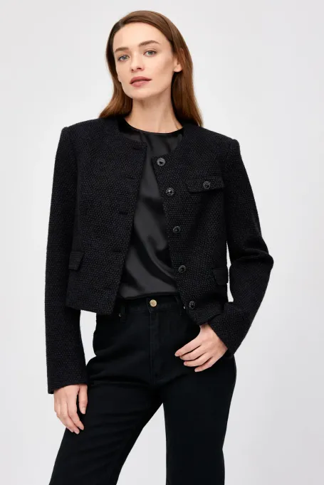 Czarna bluzka z jedwabiu