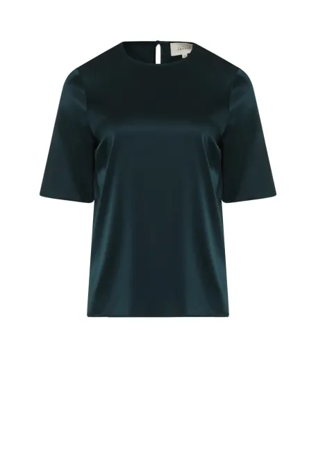 Szmaragdowa bluzka z jedwabiu