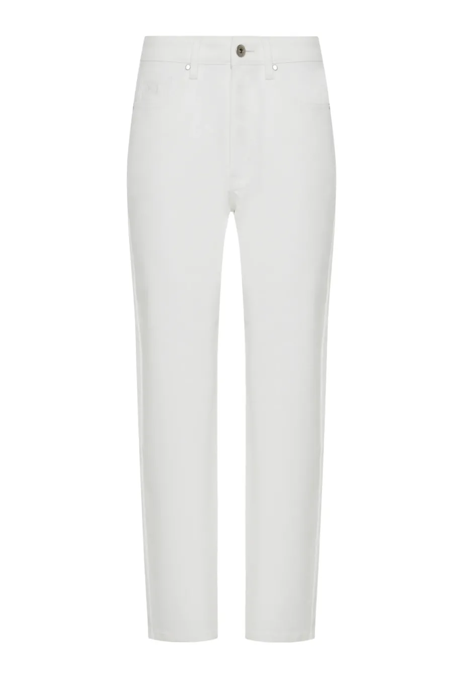 Białe jeansy barrel z wysokim stanem Białe jeansy barrel z wysokim stanem