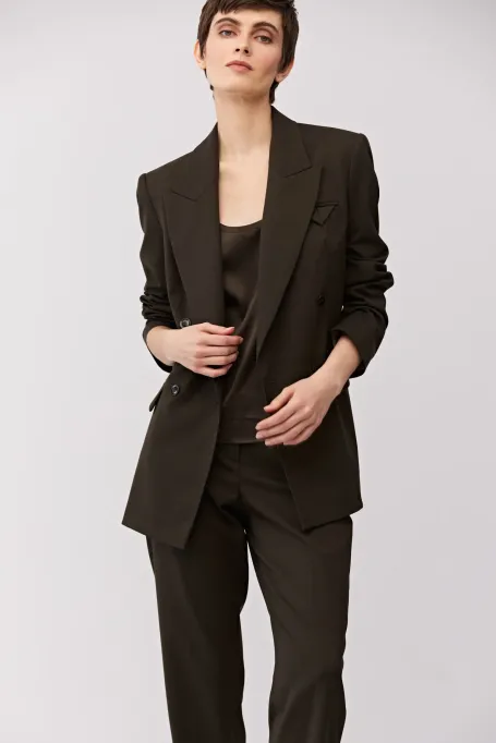 Wełniany żakiet do garnituru damski - Patrizia Aryton