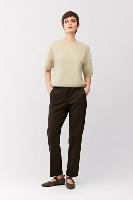 Wełniane spodnie do garnituru damskie - Patrizia Aryton