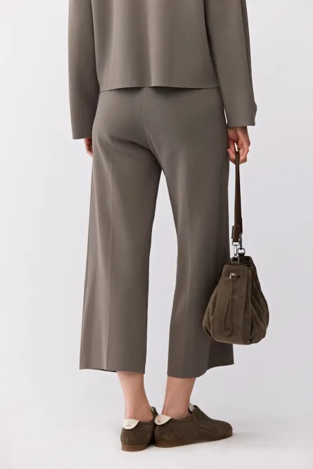 Spodnie cullote z dzianiny damskie - Patrizia Aryton