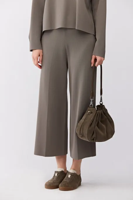 Spodnie cullote z dzianiny damskie - Patrizia Aryton