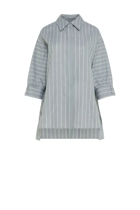 Luźna koszula z lnu i bawełny damska - Patrizia Aryton