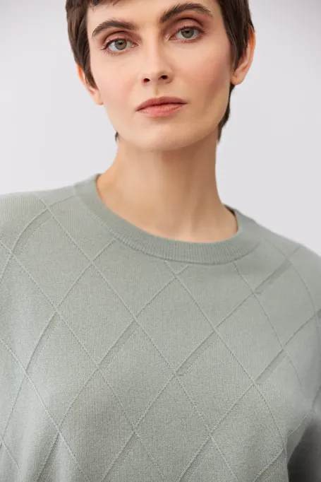 Bluzka z wełny merynosowej i kaszmiru damska - Patrizia Aryton