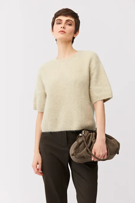 Sweter z wełną alpaki damski - Patrizia Aryton