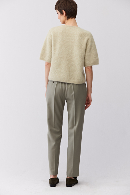 Zielone spodnie z wełny