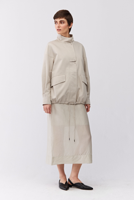 Transparentna spódnica z domieszką jedwabiu Transparentna spódnica z domieszką jedwabiu