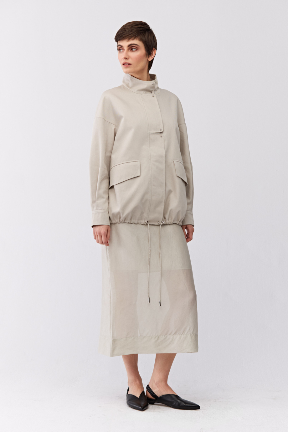 Transparentna spódnica z domieszką jedwabiu Transparentna spódnica z domieszką jedwabiu