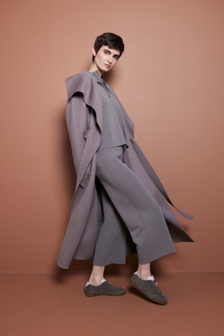 Zielone spodnie kuloty z dzianiny damskie - Patrizia Aryton