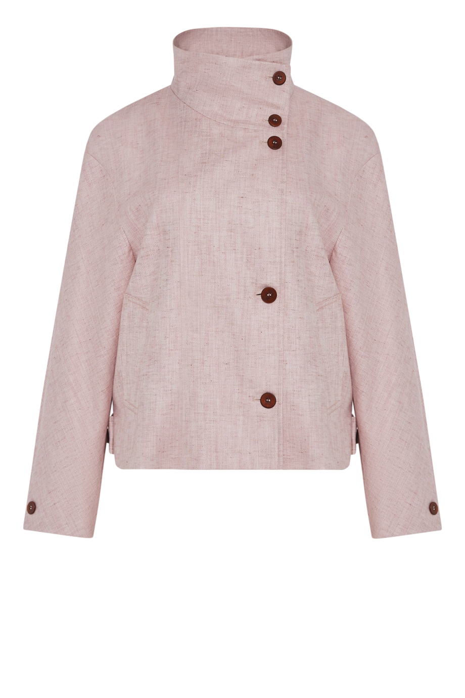 Krótka różowa kurtka ze stójką Krótka różowa kurtka ze stójką