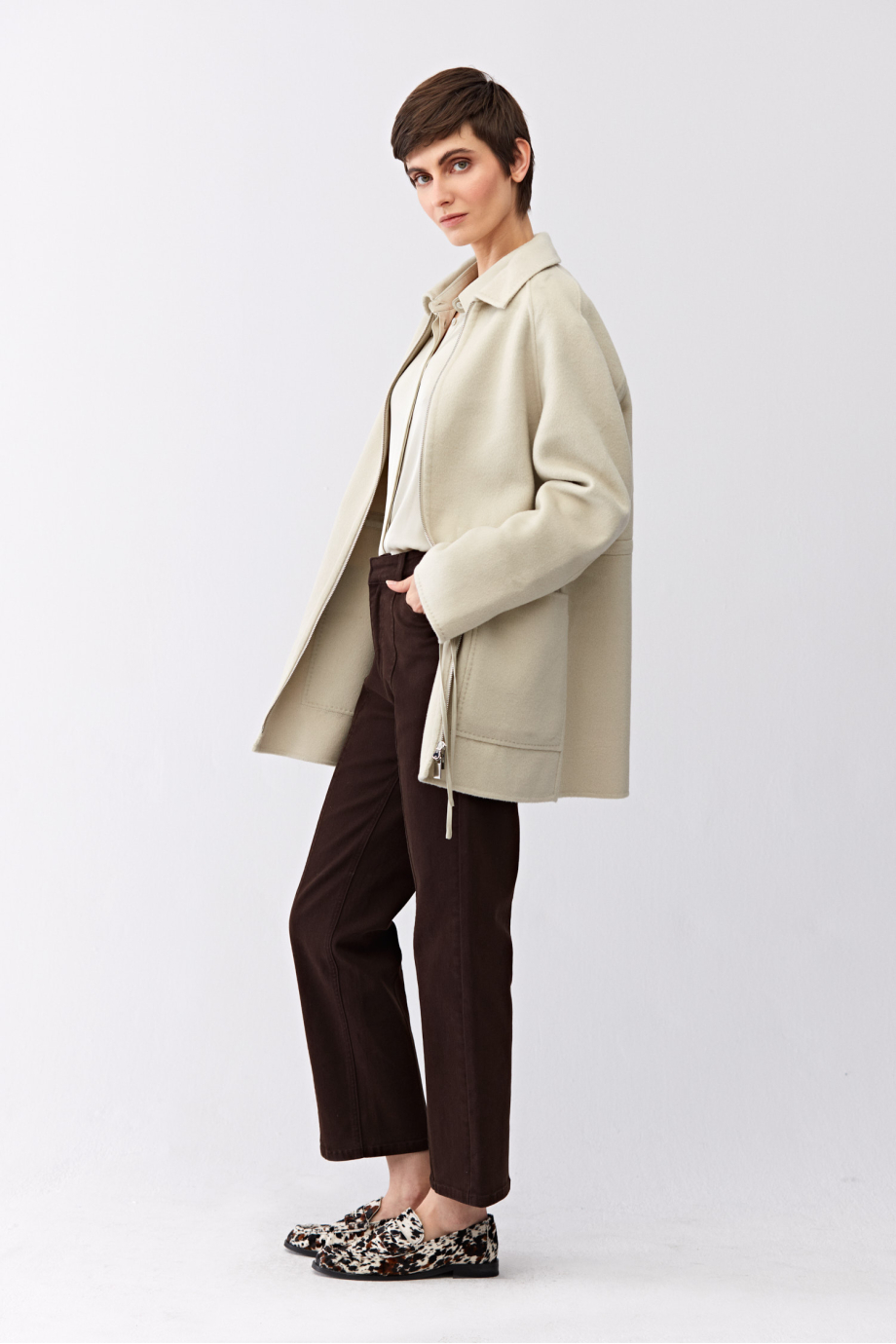 Jasnozielona kurtka z jedwabiem doubleface Jasnozielona kurtka z jedwabiem doubleface