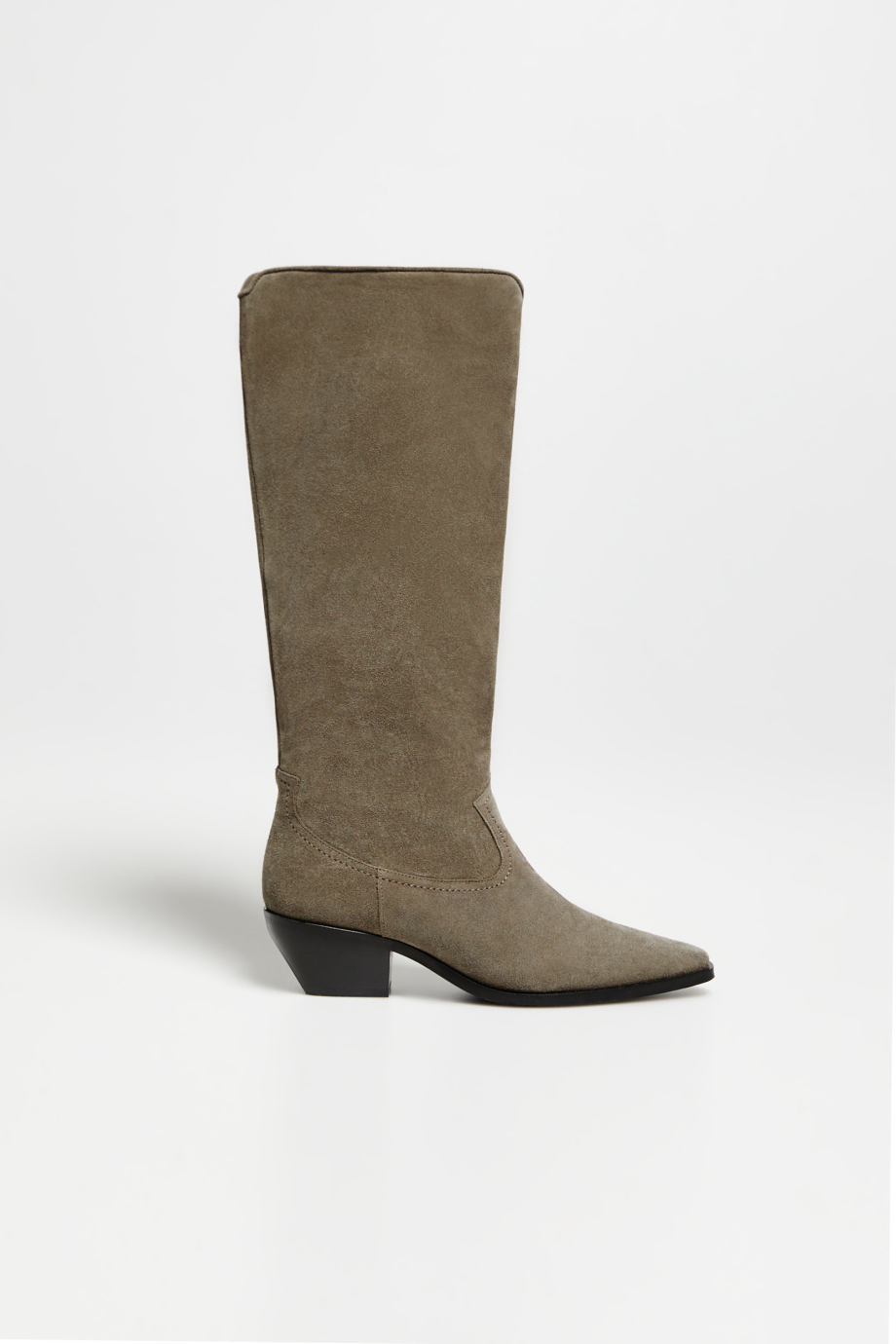 Zamszowe zielone kozaki z paskiem i klamrą damskie - Patrizia Aryton Zamszowe zielone kozaki z paskiem i klamrą damskie - Patrizia Aryton