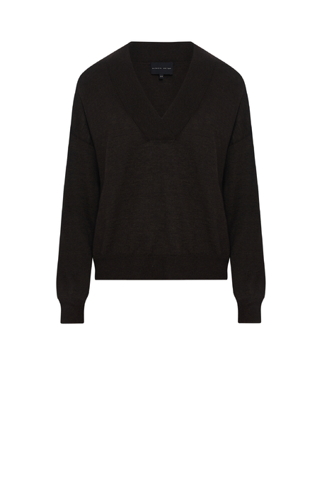 Brązowa bluzka z wełną yaka