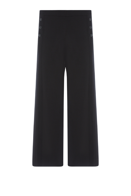 Czarne dzianinowe spodnie cullote