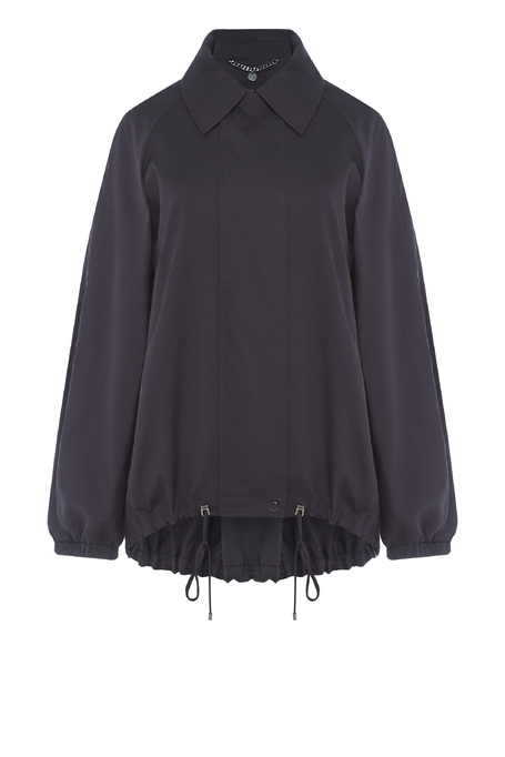 Czarna kurtka bobmerka z jedwabiem damska - Patrizia Aryton Czarna kurtka bobmerka z jedwabiem damska - Patrizia Aryton