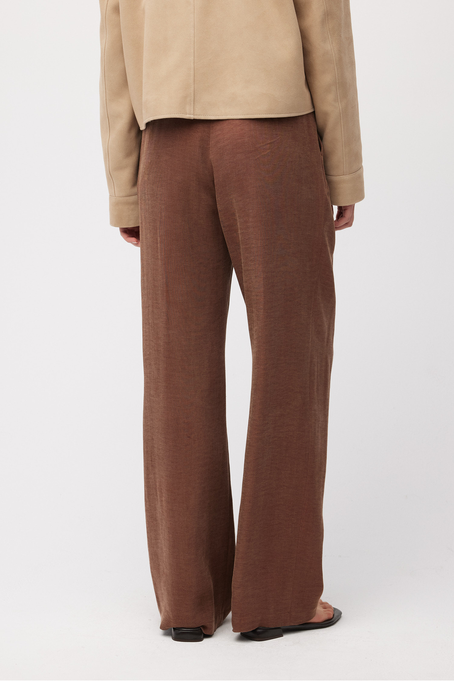 Szerokie spodnie z mieszanki lnu i lyocellu damskie - Patrizia Aryton Szerokie spodnie z mieszanki lnu i lyocellu damskie - Patrizia Aryton