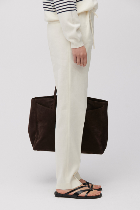 Białe spodnie z lnem damskie - Patrizia Aryton