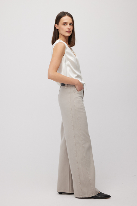 Szerokie spodnie jeansowe damskie - Patrizia Aryton