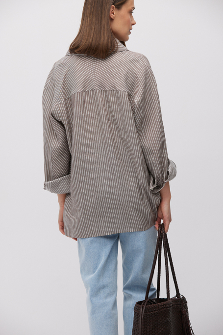 Koszula z lnem i lyocellem damska - Patrizia Aryton