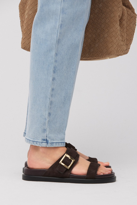 Granatowe jeansy z wysokim stanem damskie - Patrizia Aryton