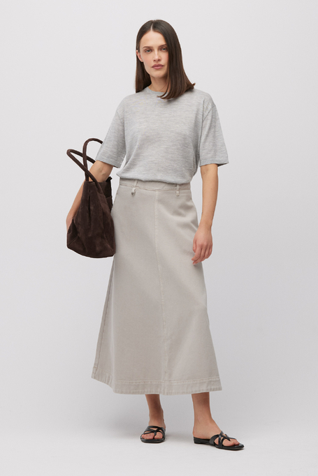 Szara bluzka z jedwabiem i kaszmirem damska - Patrizia Aryton